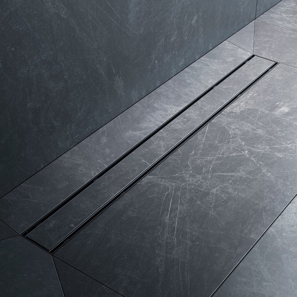 

Душевой трап (лоток) AM.PM PrimeFlow Tile 80 см, черный матовый