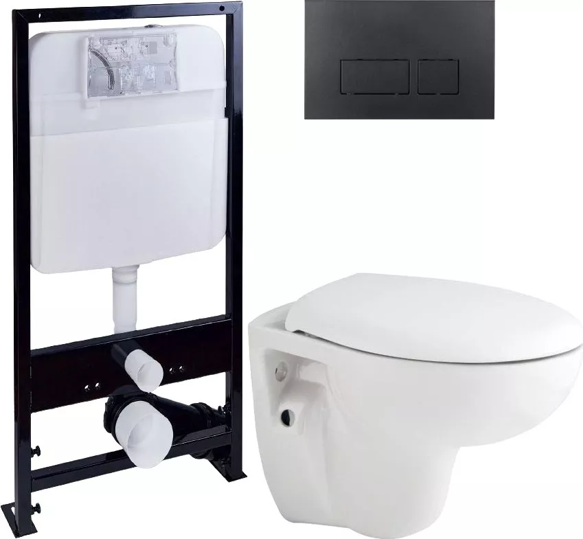 

Комплект Унитаз подвесной Seramiksan Natura A051041H + Система инсталляции для унитазов EWRIKA ProLT 0026-2020 + Кнопка смыва EWRIKA 0044 черная матовая
