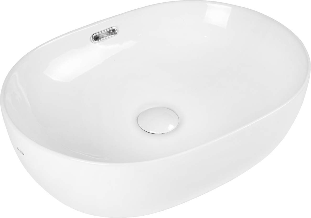 

Накладная раковина BOND Oval S65-490 белый глянец