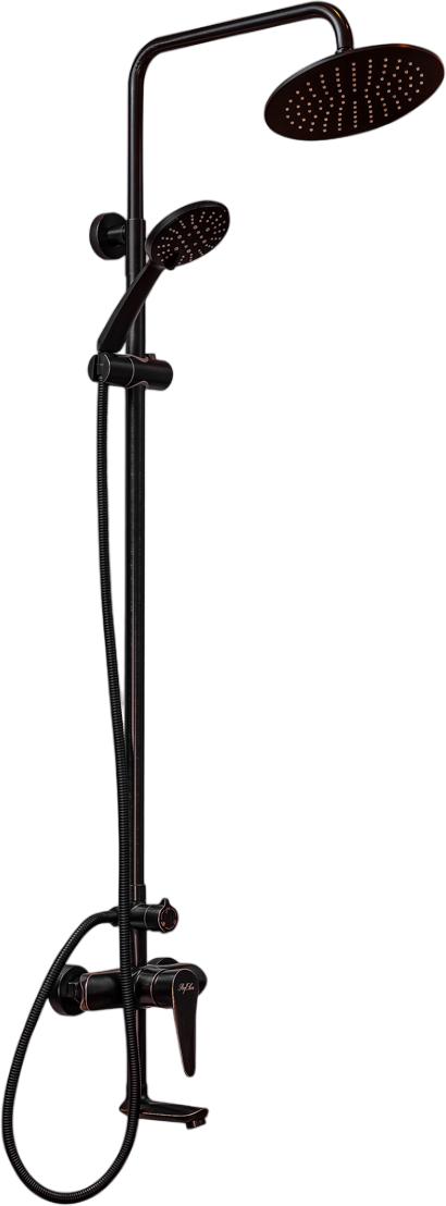 

Душевая стойка Профсан Steel PSM-301-8 черный, бронза