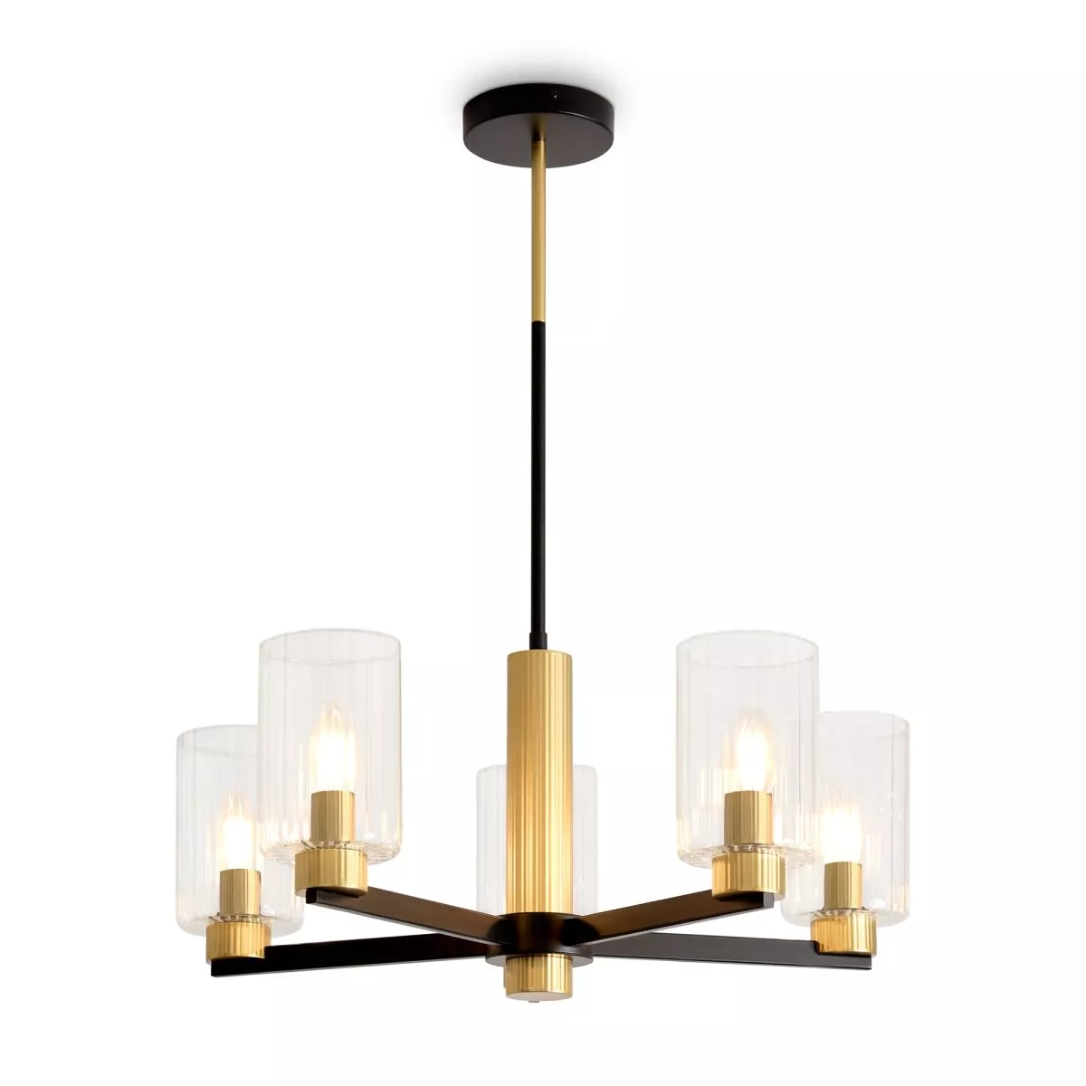 

Люстра на штанге Freya Ombre FR2051CL-05BBS