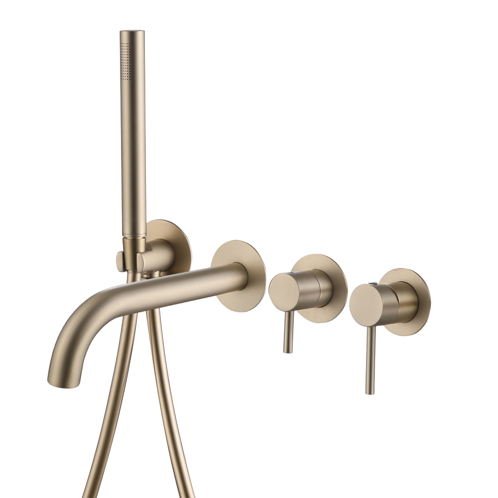 

Встраиваемый смеситель для душа и ванны Abber Wasser Kreis AF8130G С ВНУТРЕННЕЙ ЧАСТЬЮ, матовое золото