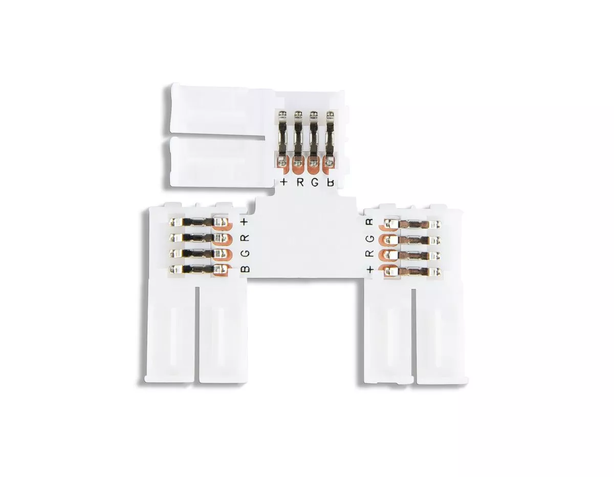 

Соединитель T для светодиодной ленты 5050 12/24V (4 конт.) GS7001 (5шт) Ambrella Light Illumination GS7001