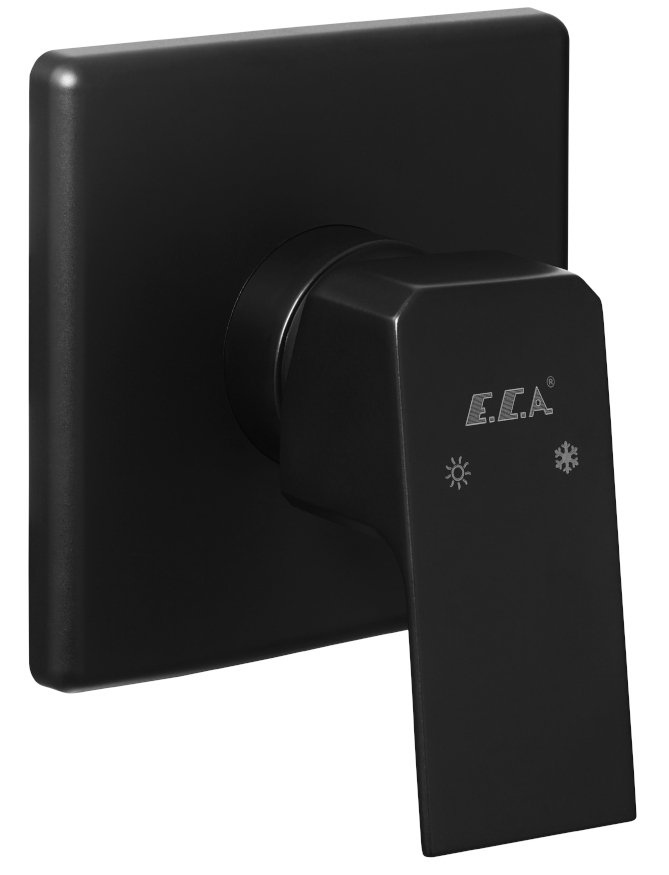 Купить 102167105C1EX-K TIERA смеситель для душа (внешняя часть) матовый черный, E.C.A.