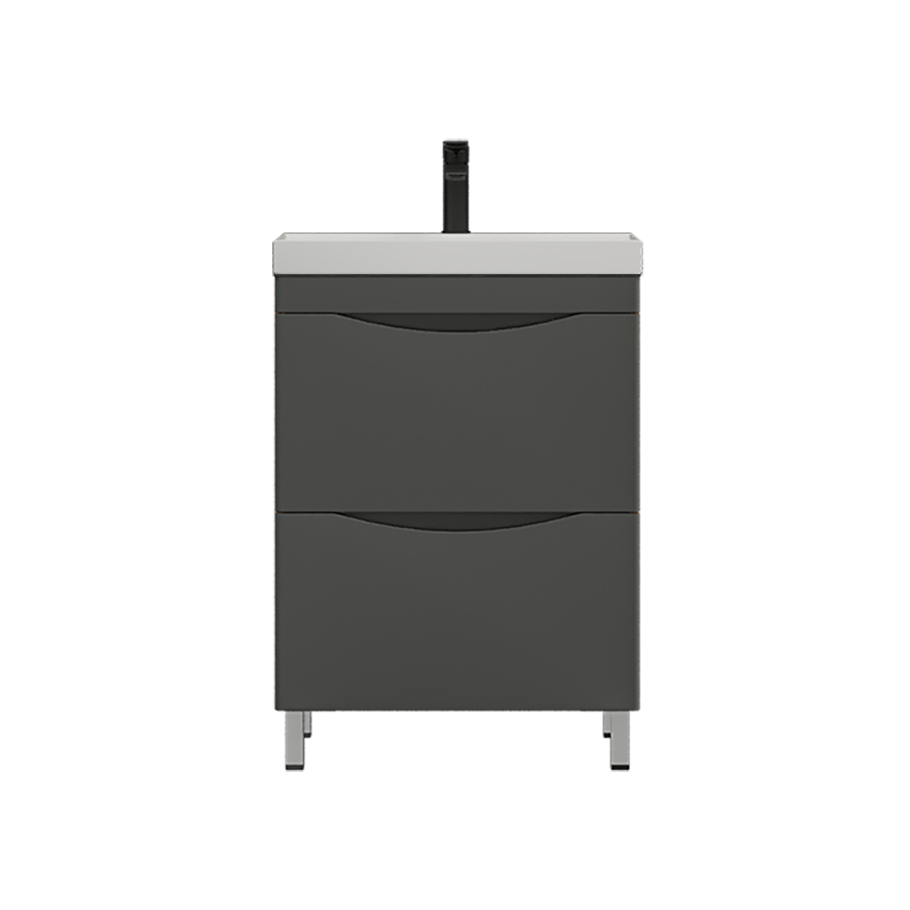 

Тумба под раковину без столешницы Corozo Лиана 60 дуб, графит