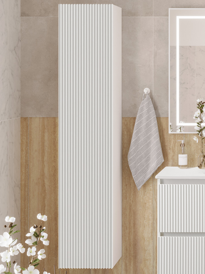 

Шкаф-пенал для ванной BelBagno Uno 30 bianco opaco