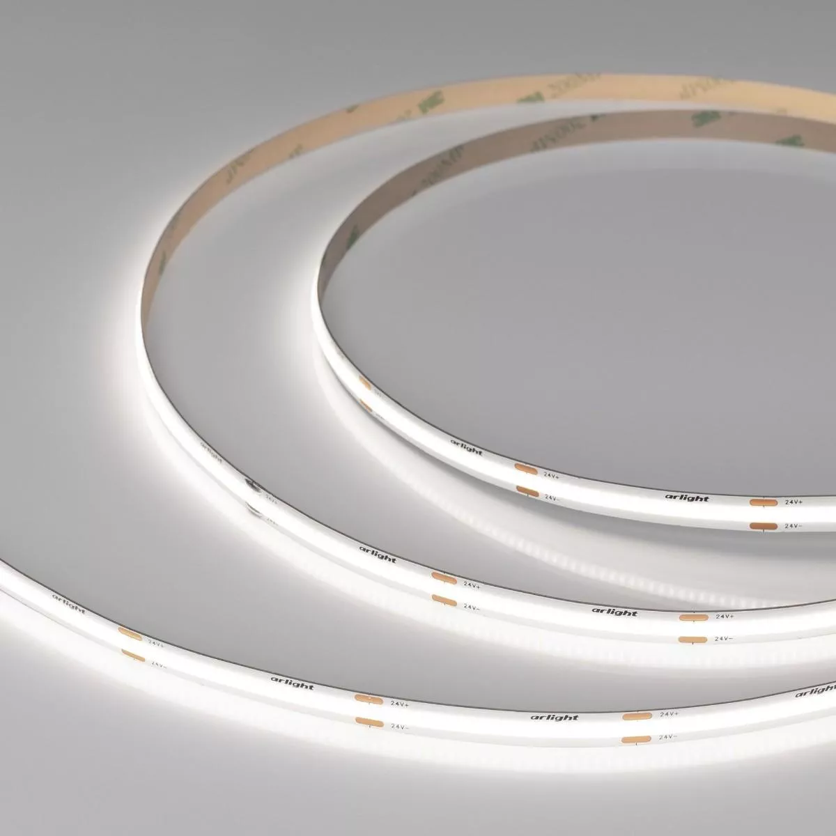 

Светодиодная лента Arlight 8W/m 480LED/m CSPSMD холодный белый 5M COB-X480-8mm 24V White6000 039057