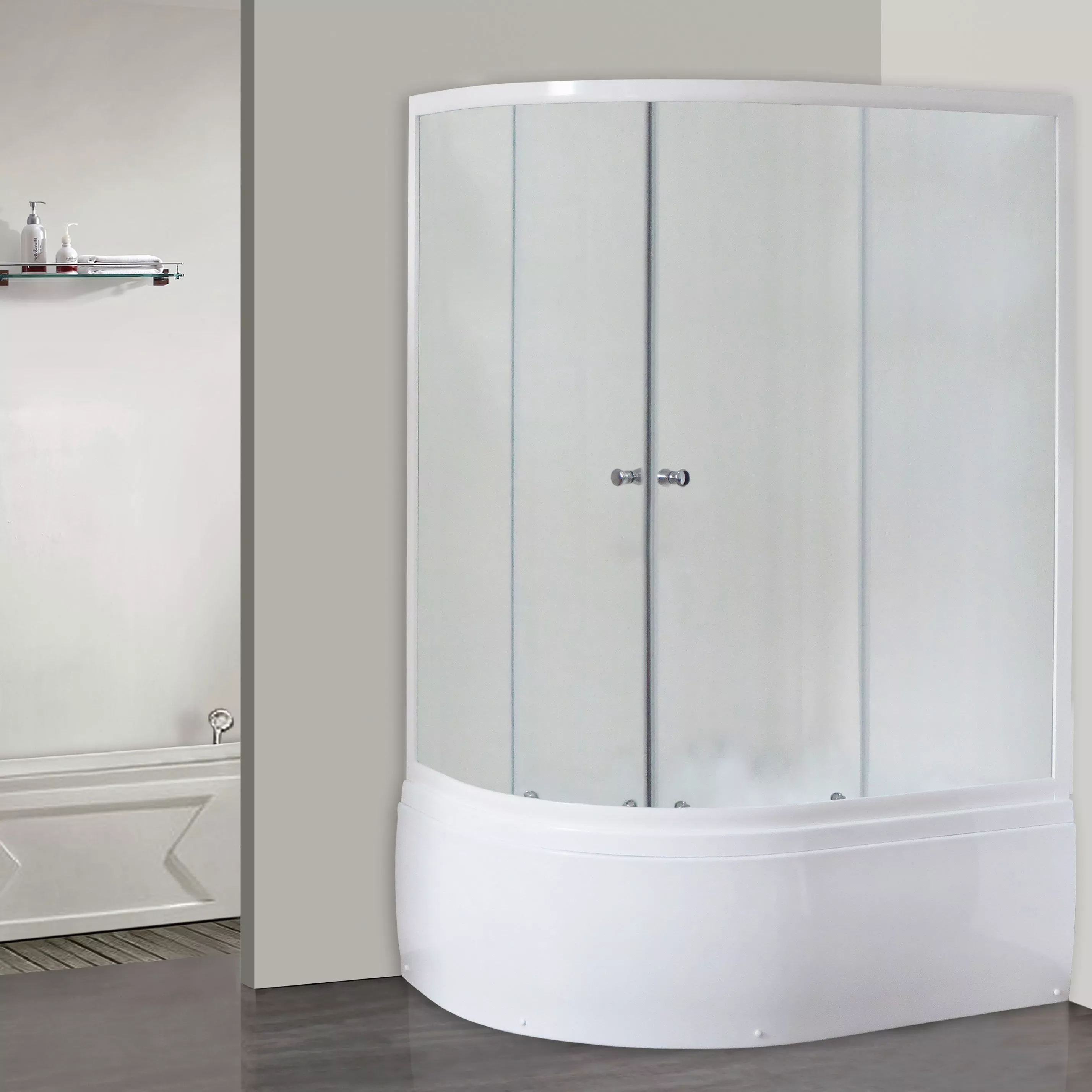 

Душевой уголок Royal Bath RB 8120BK-C-R с поддоном