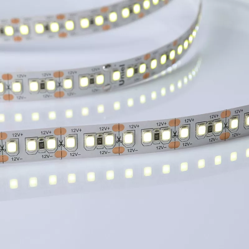 

Светодиодная лента Uniel ULS-M16-2835-180LED/m-10mm-IP20-DC12V-17W/m-5M-6500K PROFI катушка в герметичной упаковке