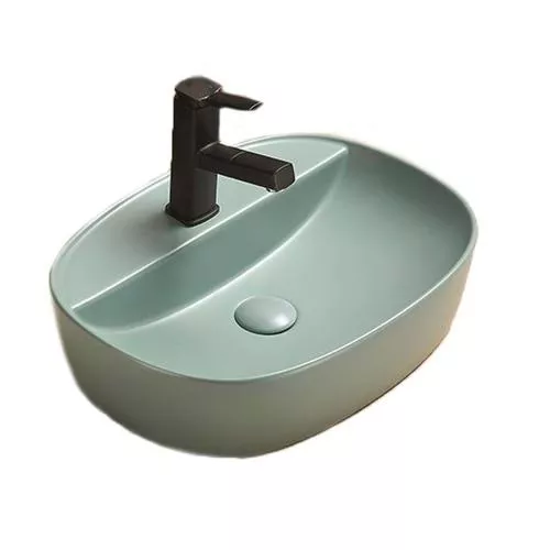 

Раковина накладная CeramaLux 50.5х38.5 78239XMLG-6 зеленый матовый