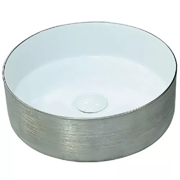 

Раковина накладная CeramaLux 36.5х36.5 C1054-1 белый, серебро