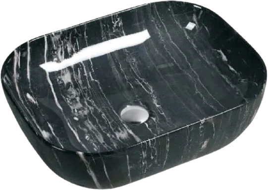 

Накладная раковина SantiLine SL-7029 черный мрамор