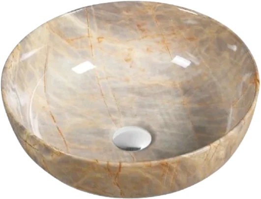 

Накладная раковина SantiLine SL-7026 коричневый мрамор