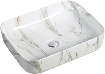 

Накладная раковина SantiLine SL-7020 светло-серый мрамор