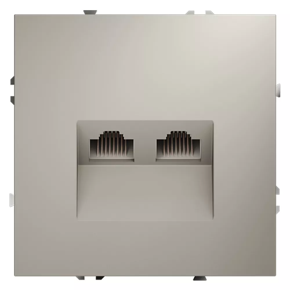 Розетка компьютерная двойная Voltum S70 VLS060203