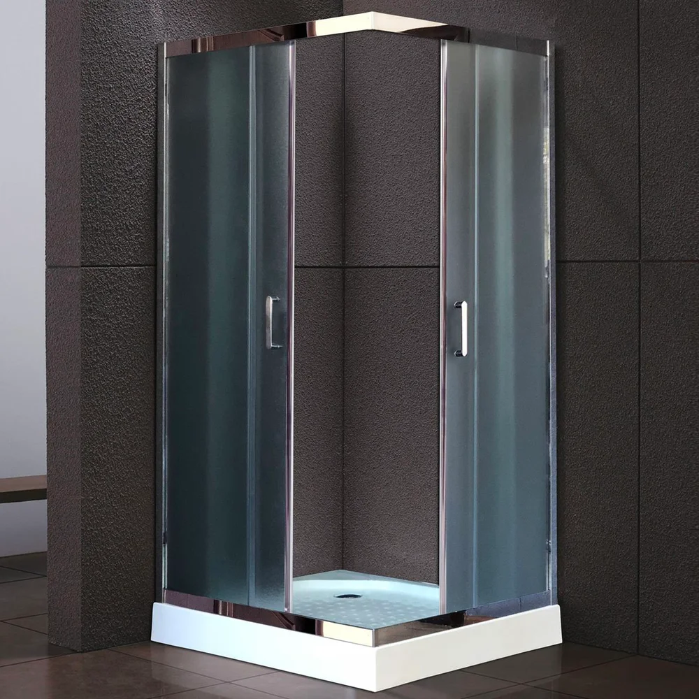 

Душевой уголок Royal Bath 100х100 хром стекло матовое