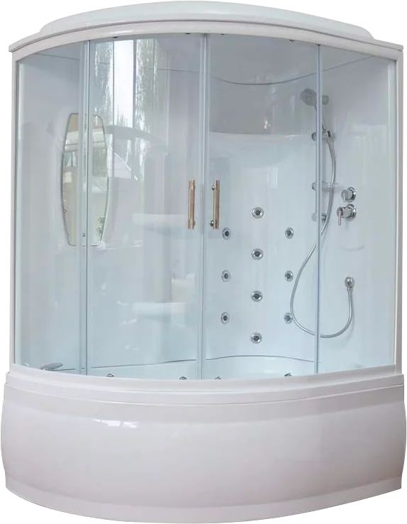 

Душевая кабина Royal Bath 140х95 правая белая стекло прозрачное с гидромассажем