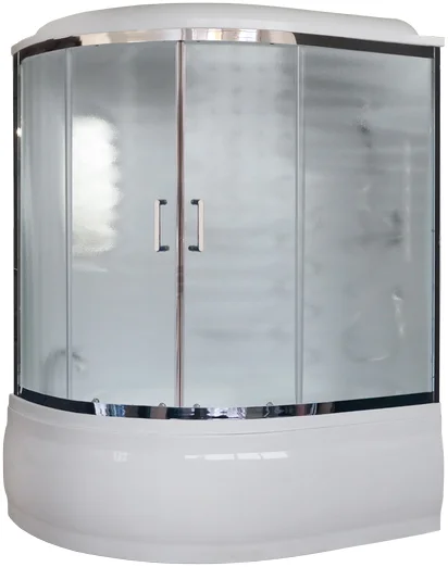 

Душевая кабина Royal Bath 150х100 правая хром стекло матовое с гидромассажем
