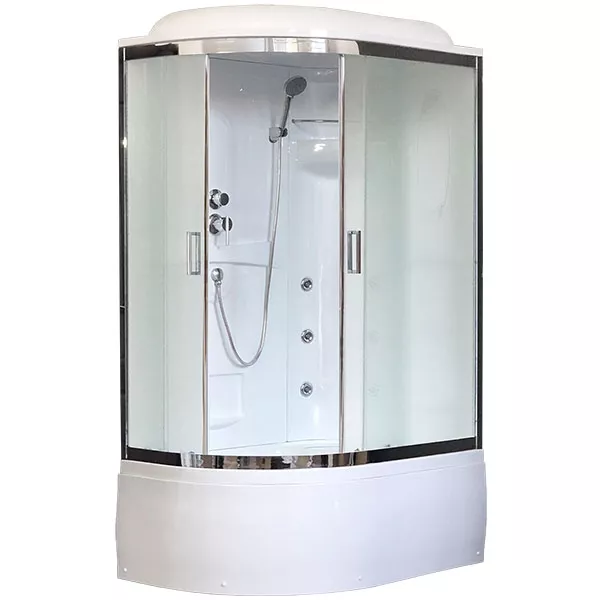 

Душевая кабина Royal Bath 120х80 хром стекло матовое с гидромассажем