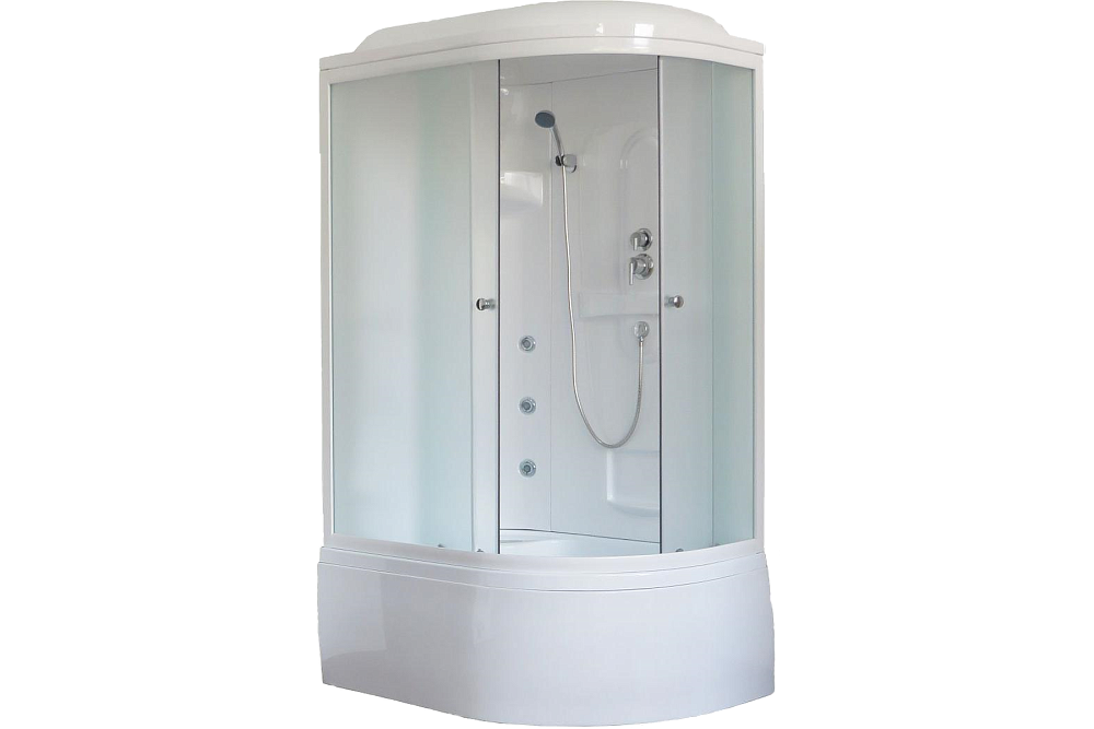

Душевая кабина Royal Bath 120х80 левая белая стекло матовое с гидромассажем