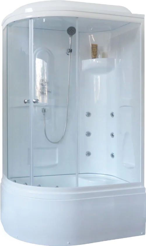 

Душевая кабина Royal Bath 120х80 правая белая стекло прозрачное с гидромассажем
