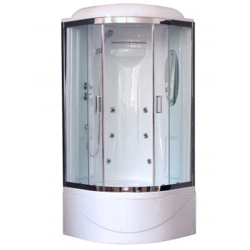 

Душевая кабина Royal Bath 90х90 хром стекло прозрачное с гидромассажем