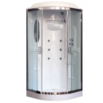 

Душевая кабина Royal Bath 90х90 хром стекло прозрачное с гидромассажем