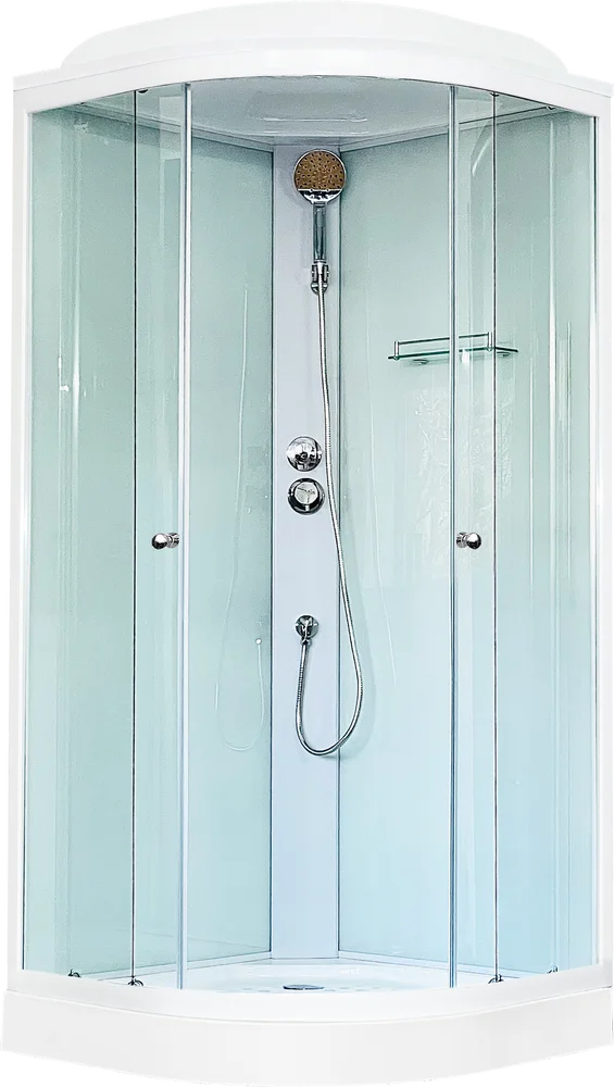 

Душевая кабина Royal Bath 90х90 белая стекло прозрачное
