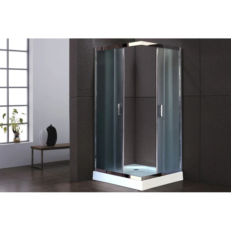 

Душевой уголок Royal Bath 90х90 хром стекло матовое