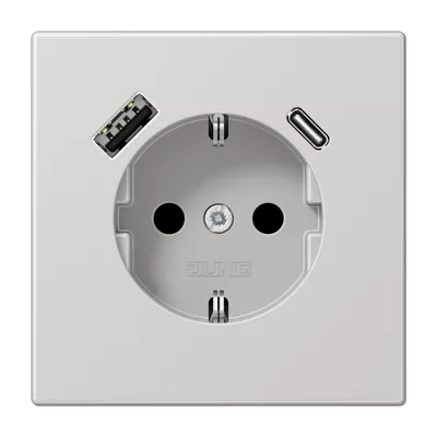 

Розетка 2K+З USB Typ AC Jung LS1520-15CALG