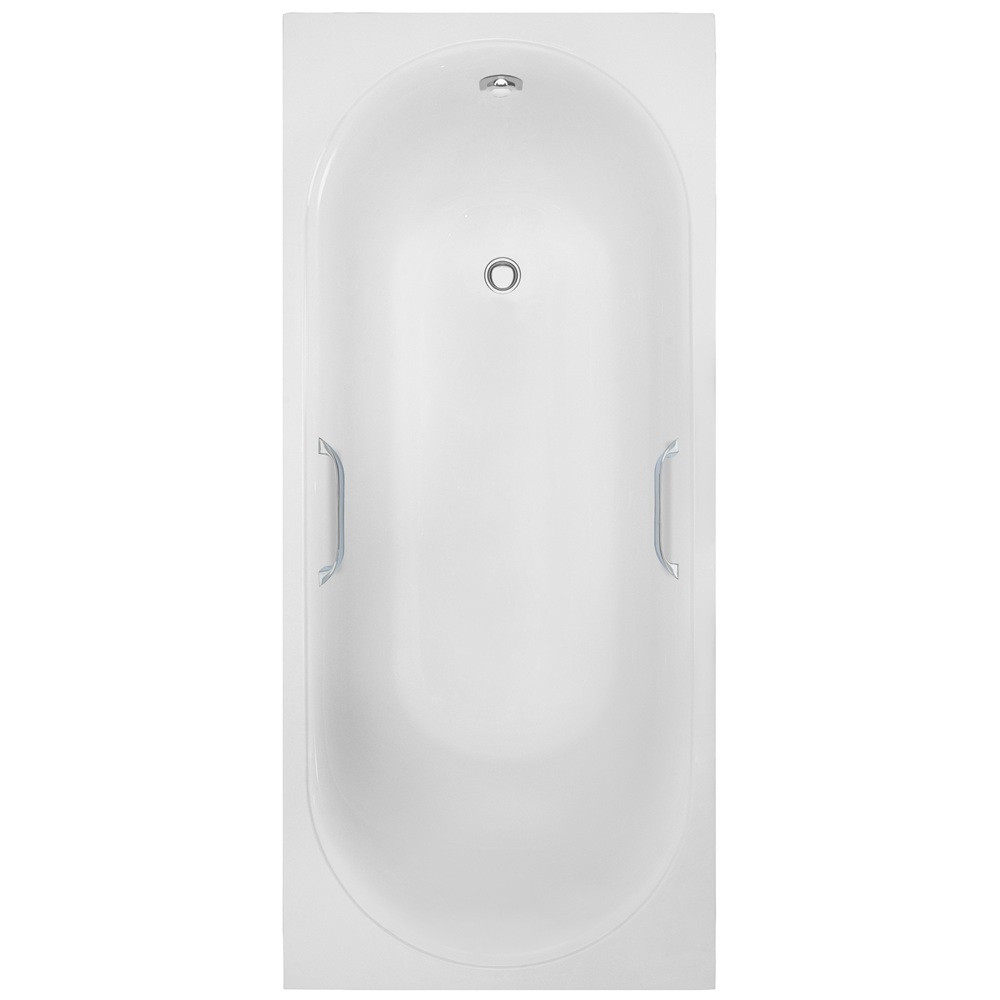 Ванна из литьевого мрамора Delice Dolce 170х70 глянцевая с ручками Хром DLR330058R-G
