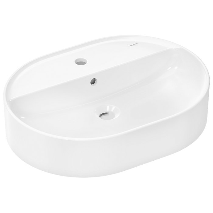 HG Xuniva U Раковина-чаша 600х450 с отверстием под смеситель и переливом белый 23348₽