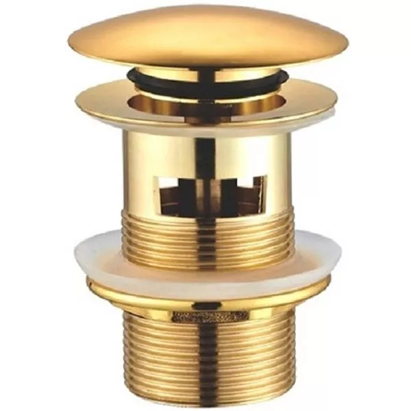 Донный клапан для раковины Ceramalux золото (RD011) - фото 1