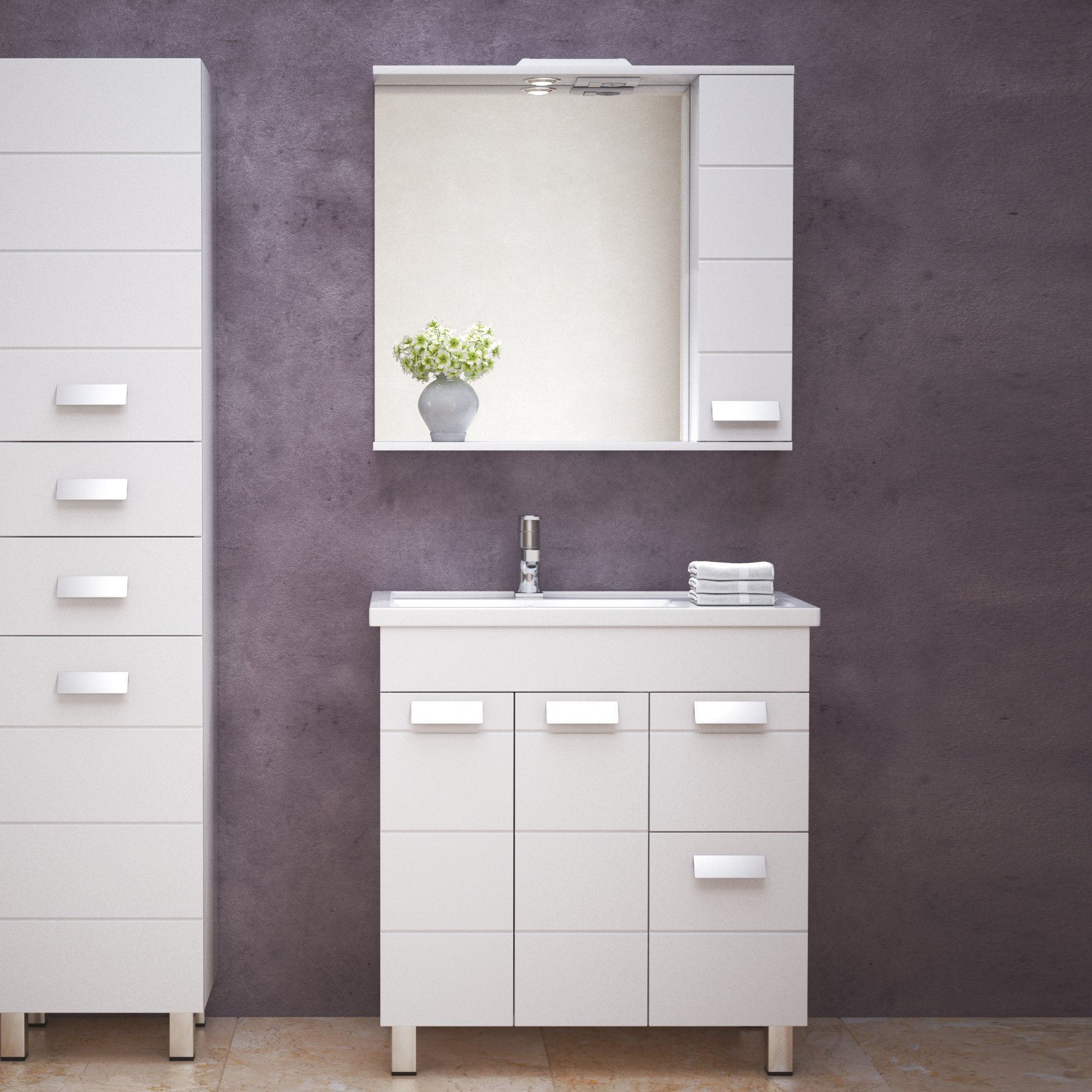 

Мебель для ванной комнаты Corozo Денвер 80, напольная