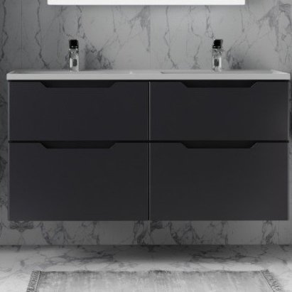 

Тумба под раковину Raval Wector 120, подвесная, антрацит