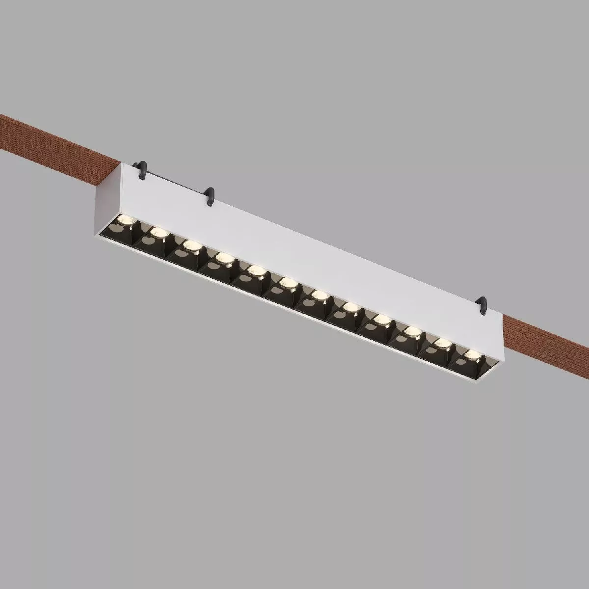 

Трековый однофазный светильник Denkirs Belty Grill DK5571-WB