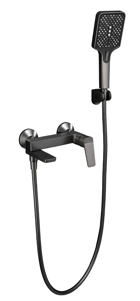 

Смеситель для ванны с душем BELZ B715 B60715-3 оружейная сталь