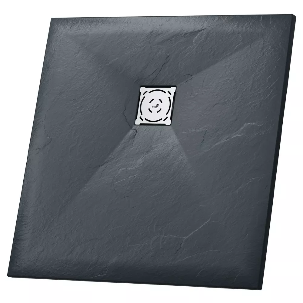Квадратные душевые поддоны Поддон для душа RGW Stone Tray ST-0075G 90х90 темно серый
