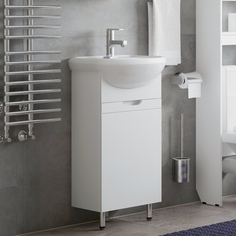 

Тумба под раковину без столешницы Corozo Лея 45 белая