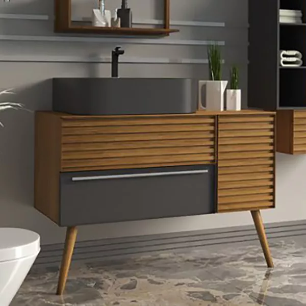 

Тумба с раковиной STWORKI Zelena 100 anthracite