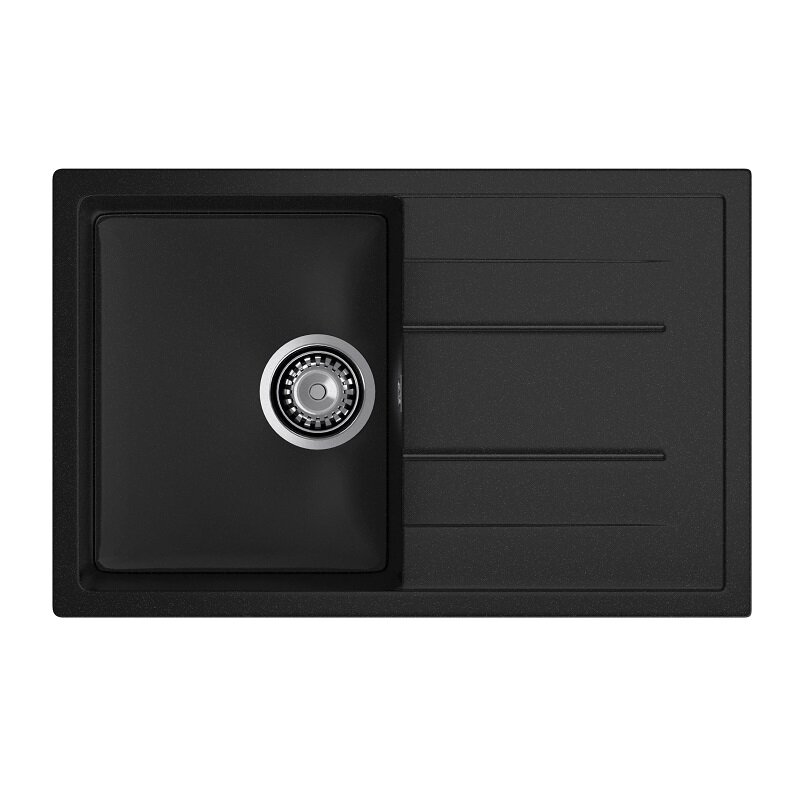 Кухонная мойка GranFest QUADRO 780L, черный