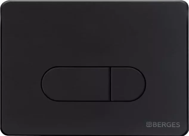 Кнопка смыва Berges Wasserhaus Novum D5 чёрный, матовый, цвет черный 040035 - фото 1