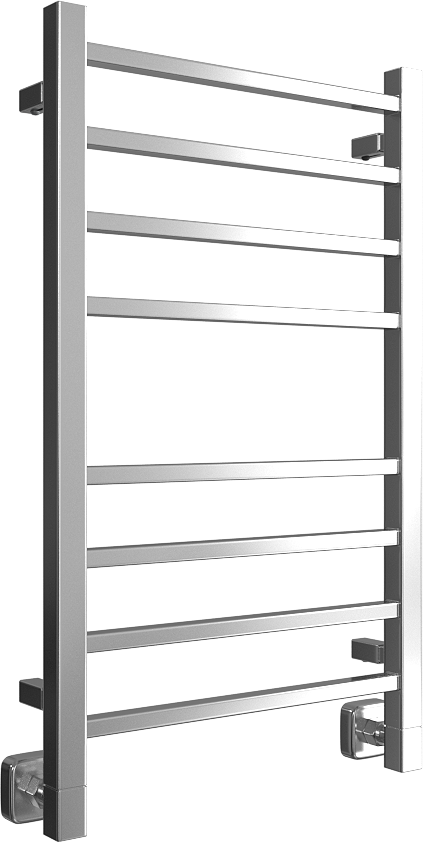 

Полотенцесушитель водяной Двин L plaza 80/50 К8 80x55 см, полированный хром, лесенка