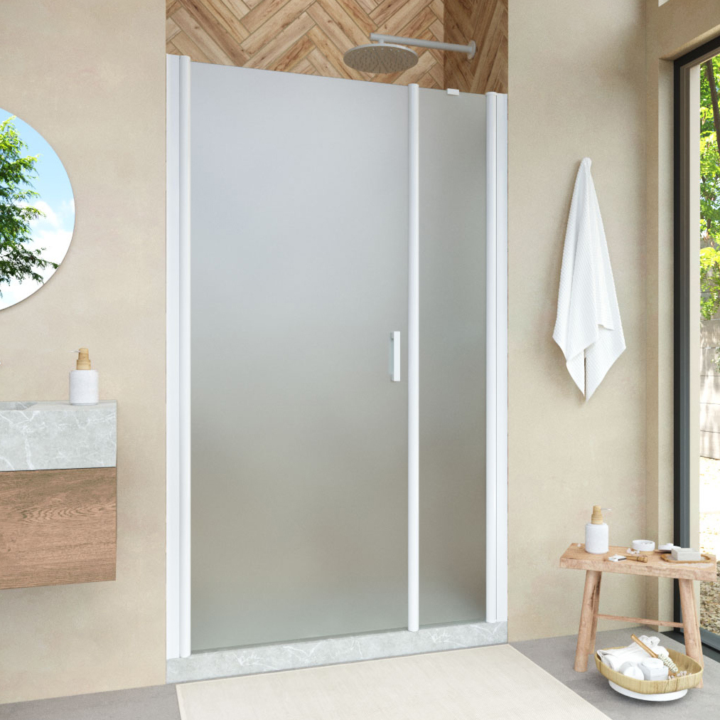 

Душевая дверь в нишу Vegas Glass EP-F-2 Novo 115 01 10 L профиль белый, стекло сатин