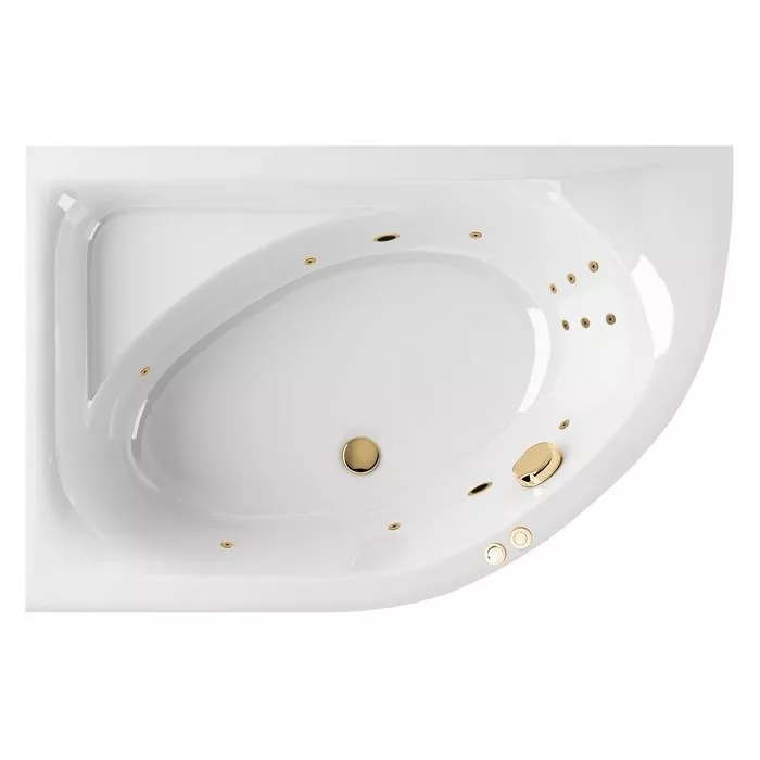 

Ванна акриловая Excellent Aquaria Line 150x100 L с гидромассажем белый - золото