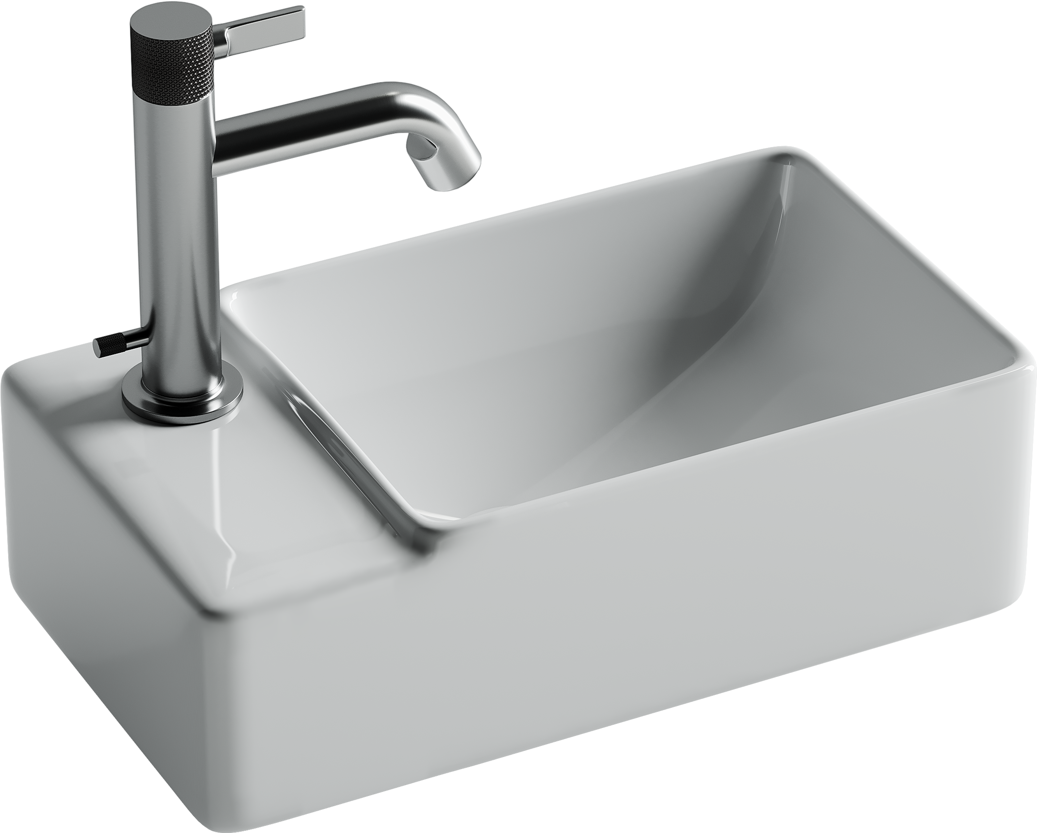 

Раковина маленькая в туалет Ceramicanova Element CN5046 L белый глянцевый