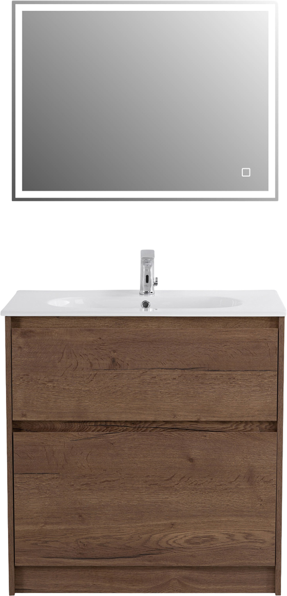 

Мебель для ванной комнаты BelBagno Kraft 80 напольная, rovere tabacco, раковина LOV-800-LVB