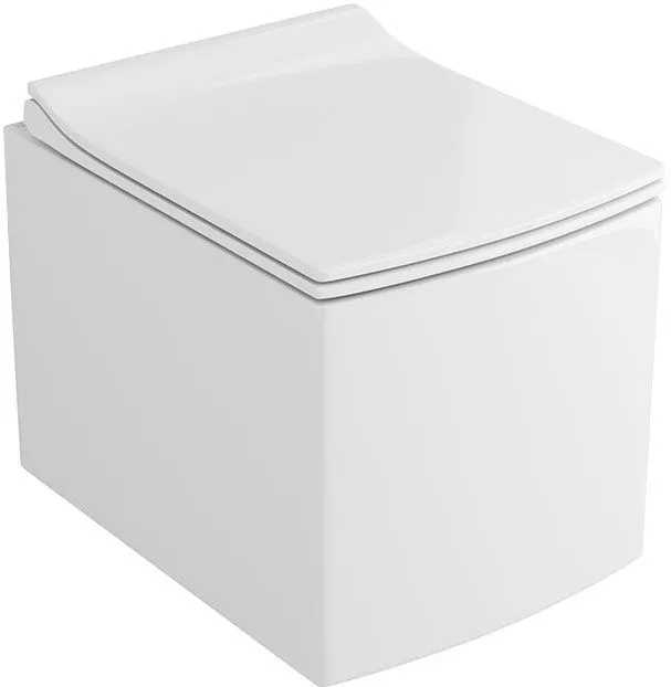 

Унитаз подвесной Owl 1975 Cube безободковый, Белый