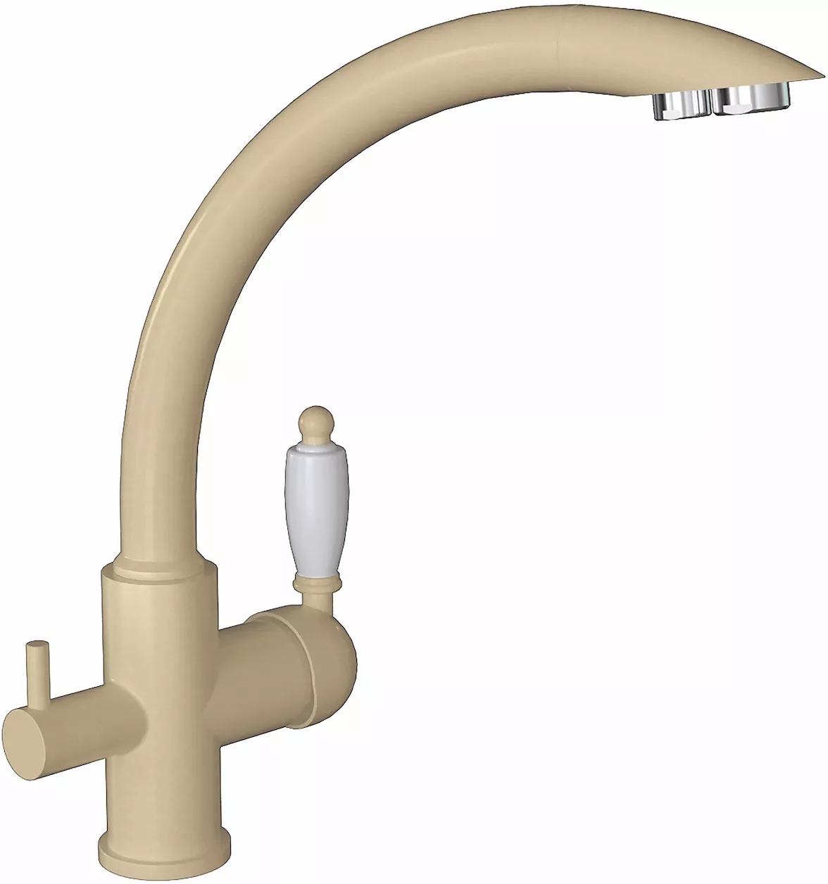 

Смеситель для кухни Florentina Шале FL бежевый матовый