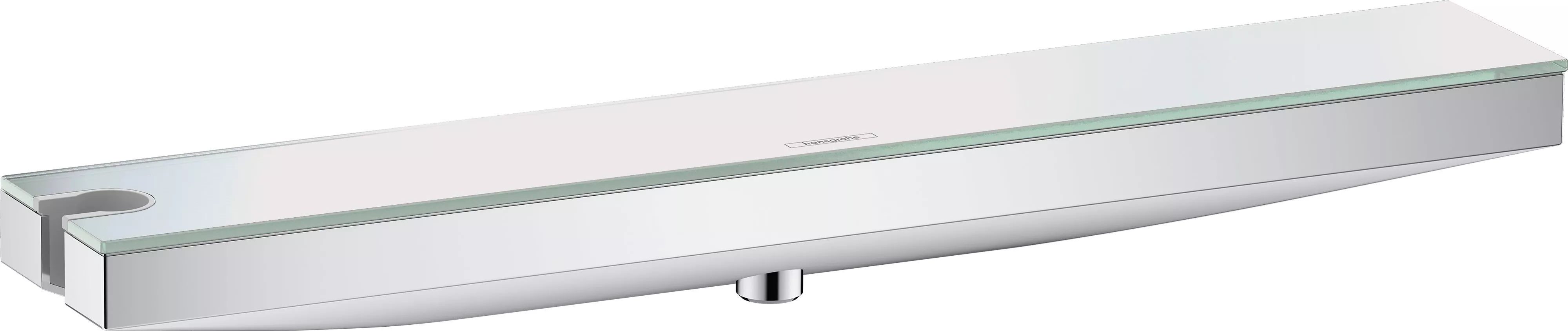

Шланговое подключение Hansgrohe Rainfinity Porter 500 26843000 с полкой и держателем